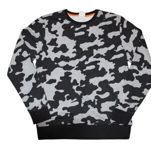 Jack & Jones Black and Gray Camouflage Sweater Streetwear, Preppy, Popular.